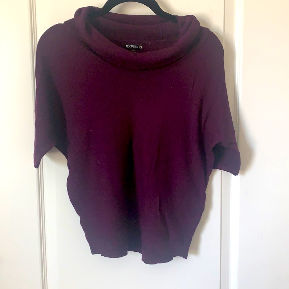 Express purple short sleeve knit top